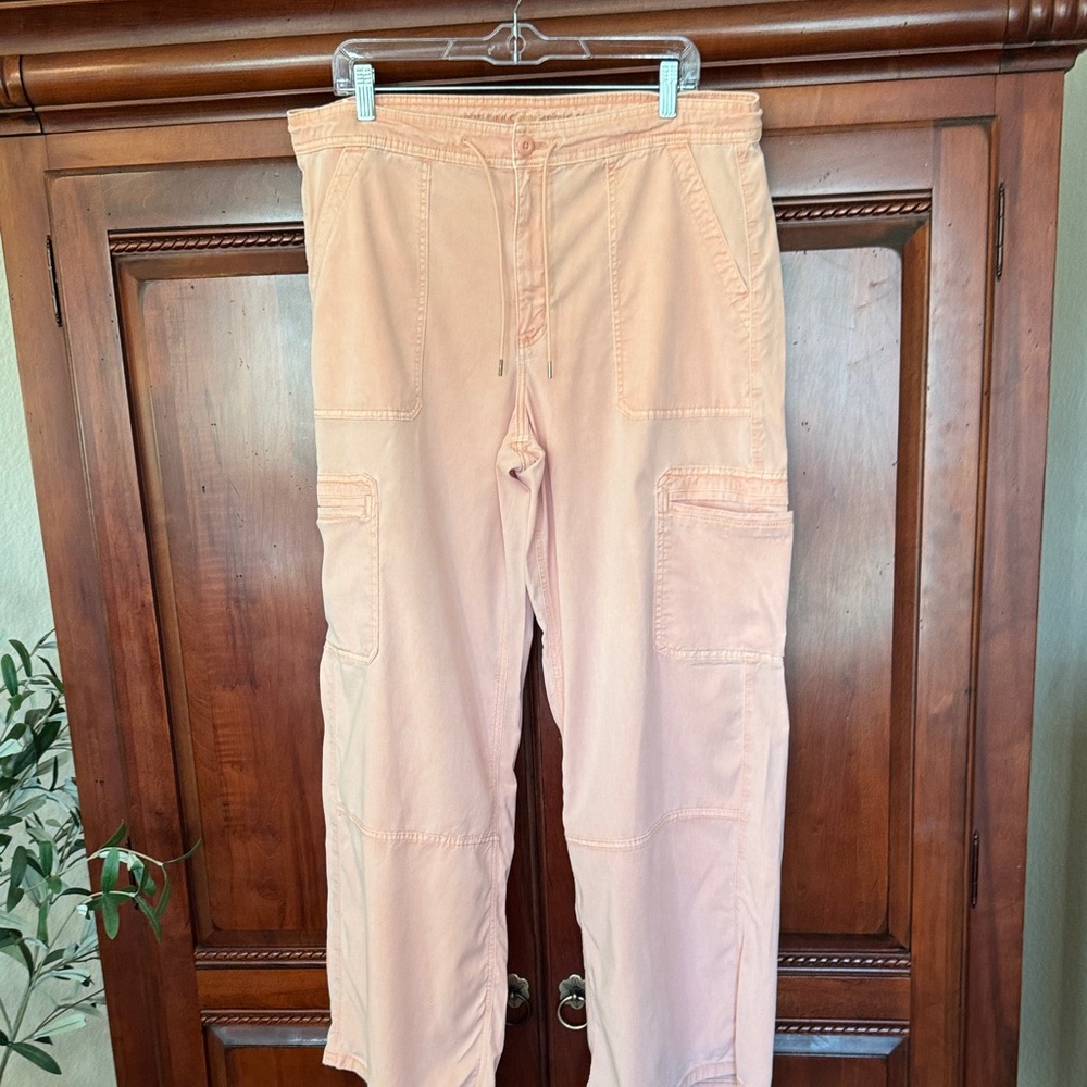 American Eagle Outfitters Peach Wide Leg Cargo Pants